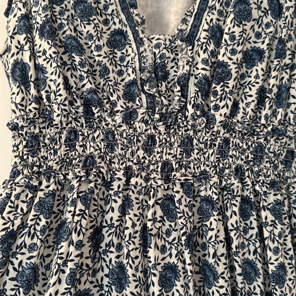 Max Studio Navy and White Floral Maxi Dress Size Medium - Picture 5 of 5